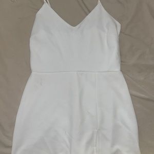 Brand new Windsor White Graduation Dress, front bottom cutout, Size M